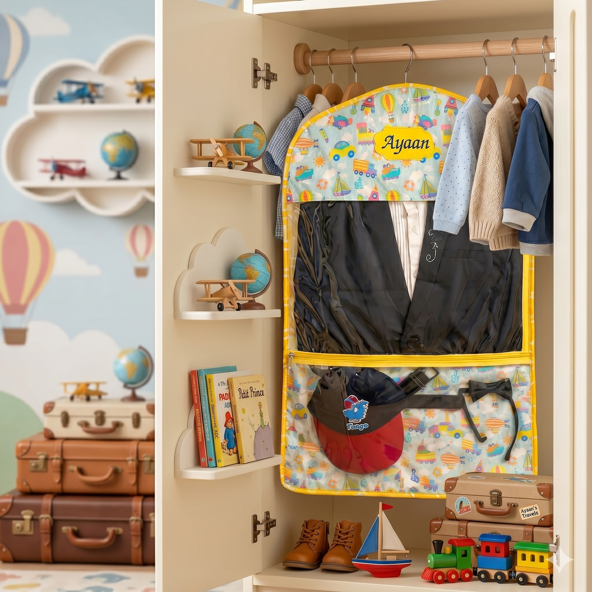 Personalized Kids Wardrobe Organizer & Garment Bag