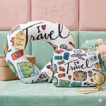 Personalized kids neck pillow with box pouch Set