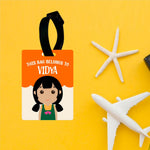 Kids Printed Luggage Girl Tags