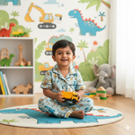 Roars & Rigs Two-Piece Cotton Pajama Set