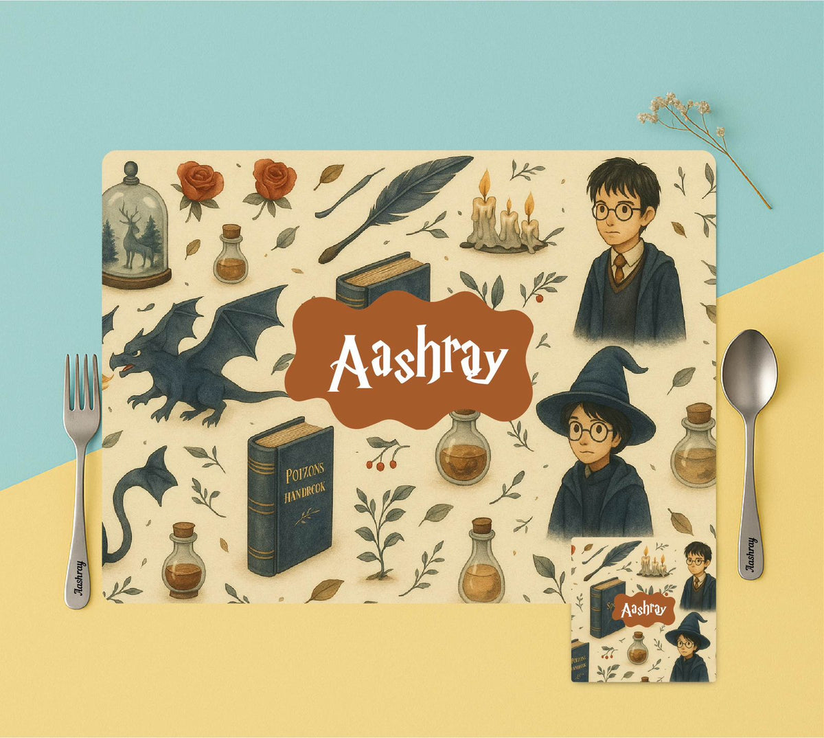 Personalised Kids Table mat Set