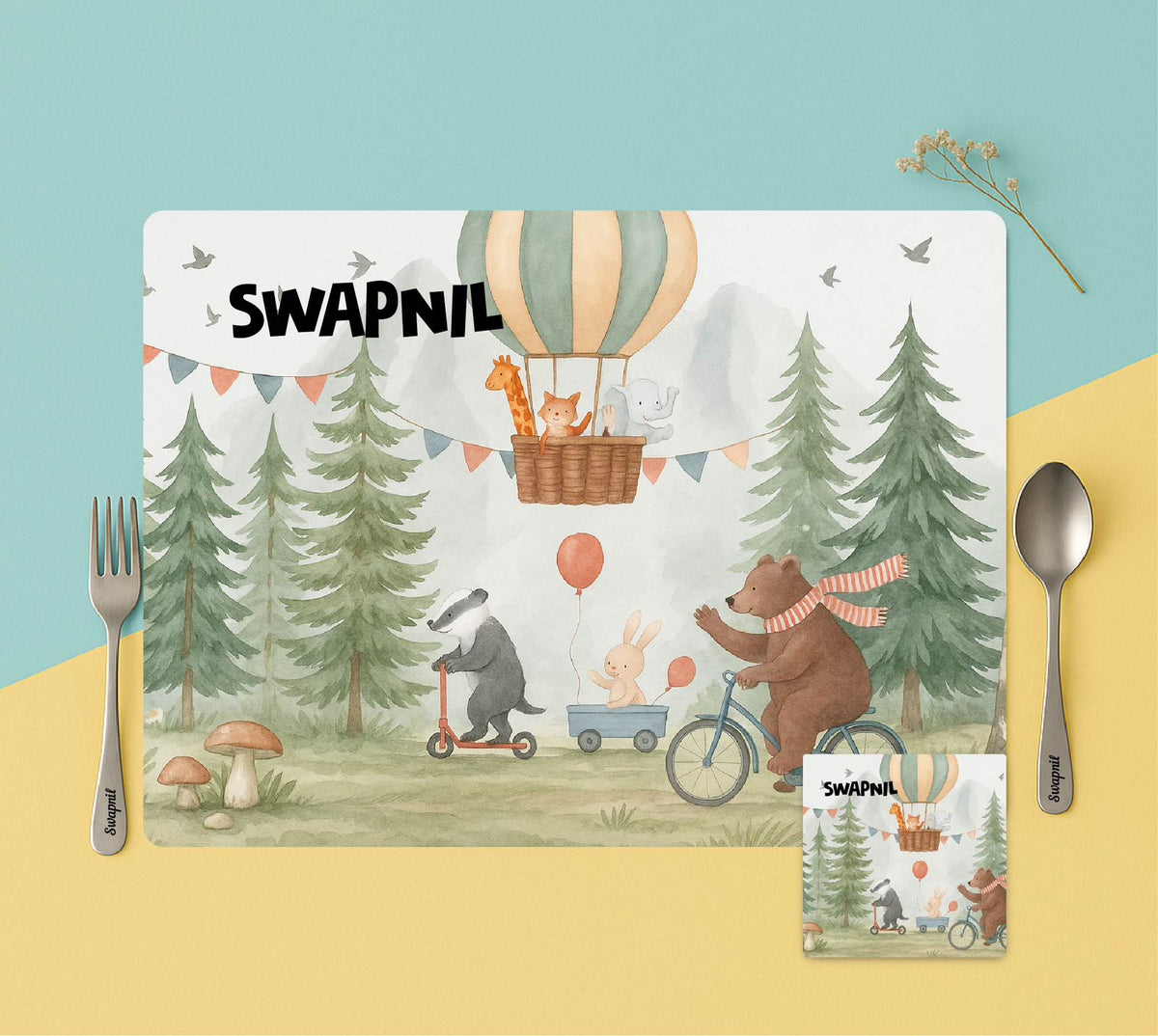 Personalised Kids Table mat Set