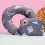 Personalized kids neck pillow with box pouch Set