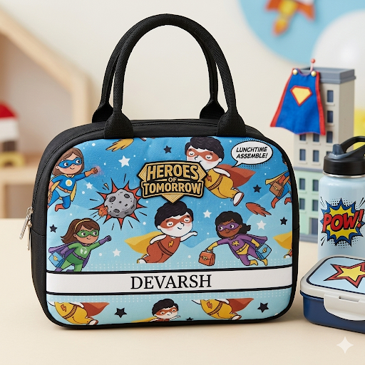 Kids personalized lunch bags