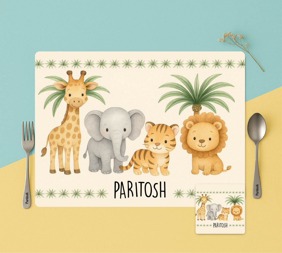 Personalised Kids Table mat Set