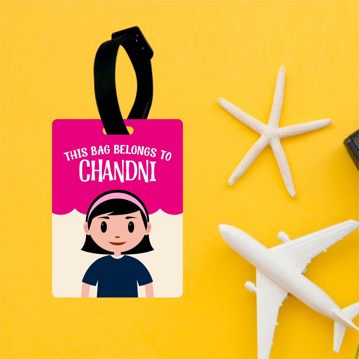 Kids Printed Luggage Girl Tags