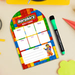 Personalized Kids Magnetic Weekly Planner