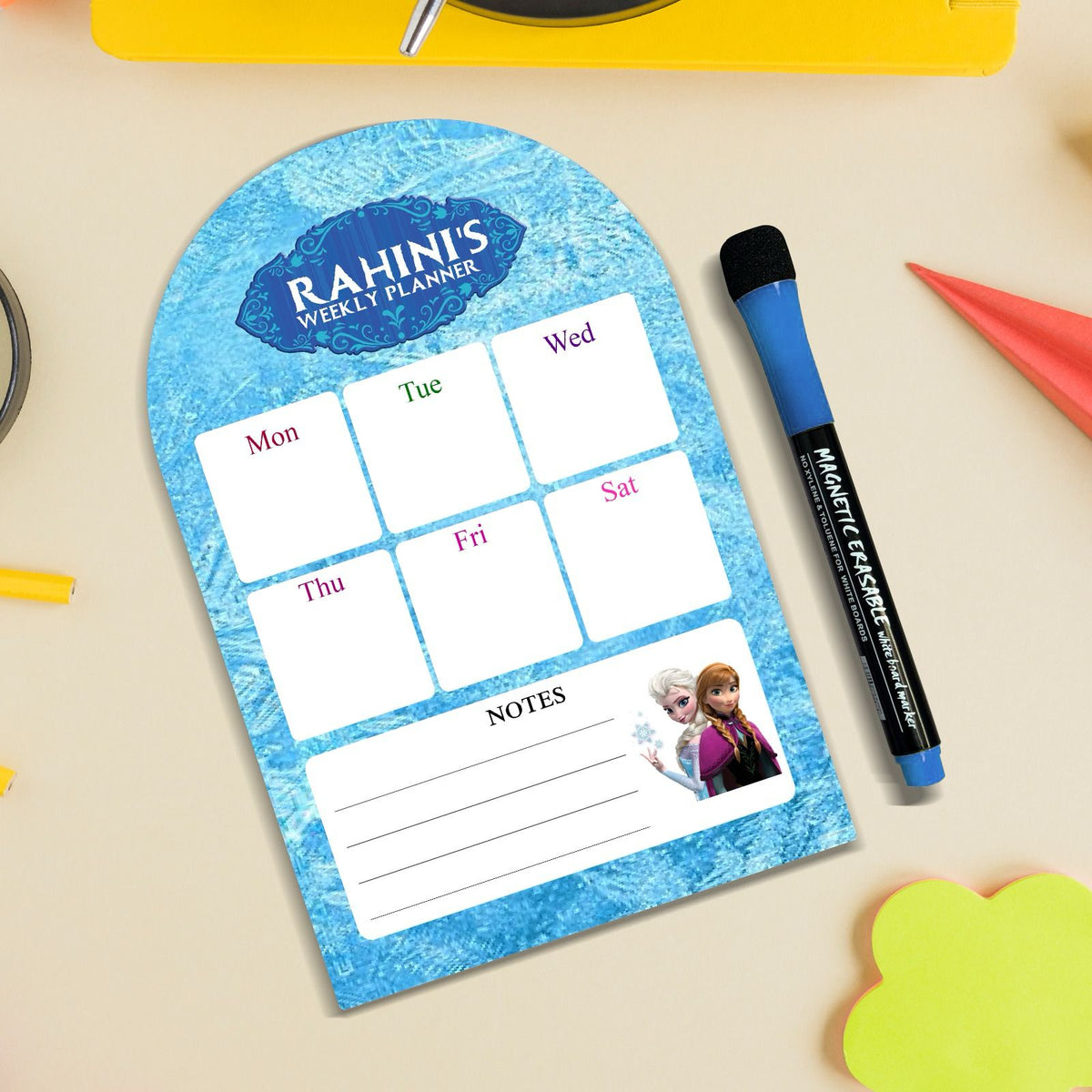 Personalized Kids Magnetic Weekly Planner