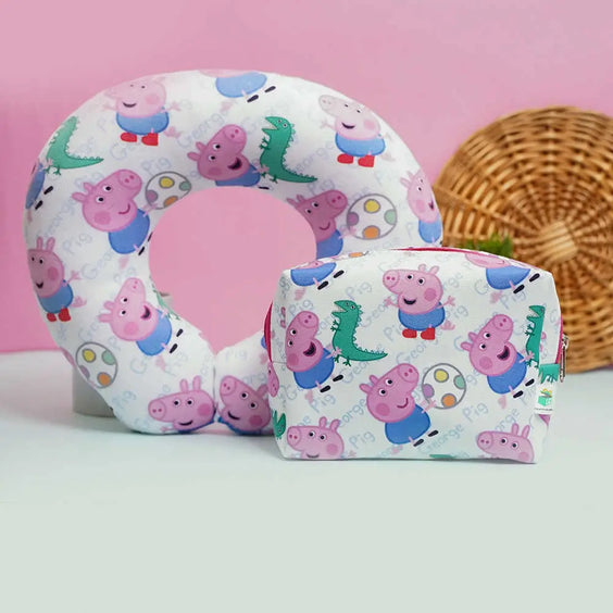 Personalized kids neck pillow with box pouch Set