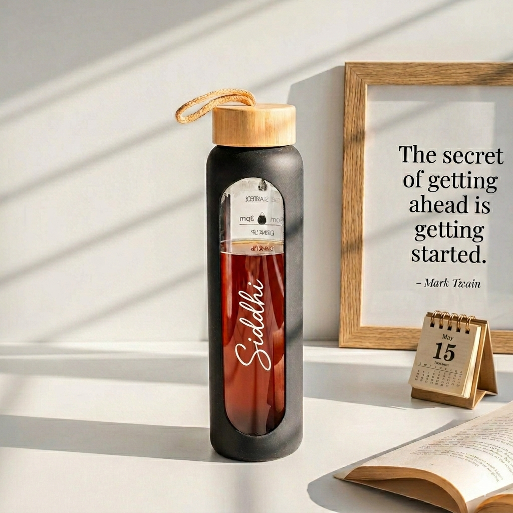 Glass Bottle With Sleeve