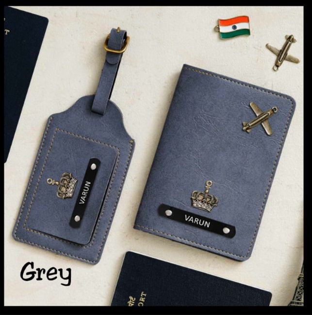 Personalised Passport Cover & Luggage Tag Combo