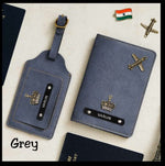 Personalised Passport Cover & Luggage Tag Combo