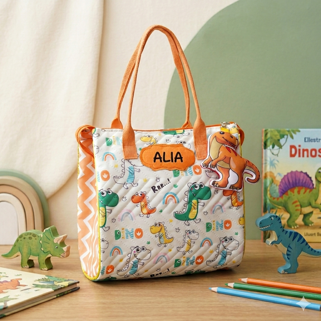 Totebag with Toy Keychain