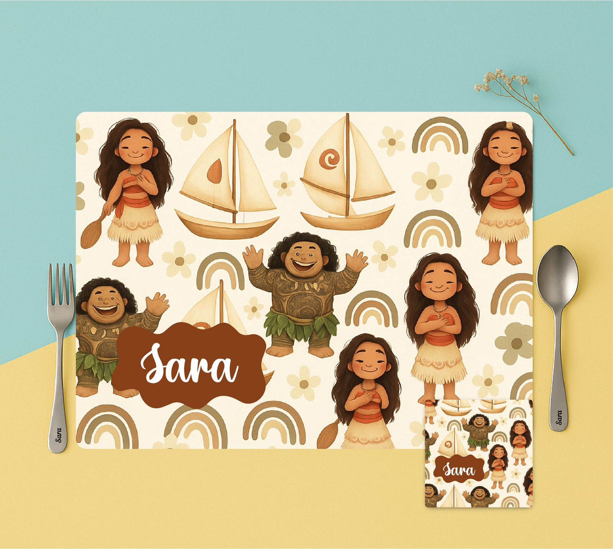 Personalised Kids Table mat Set