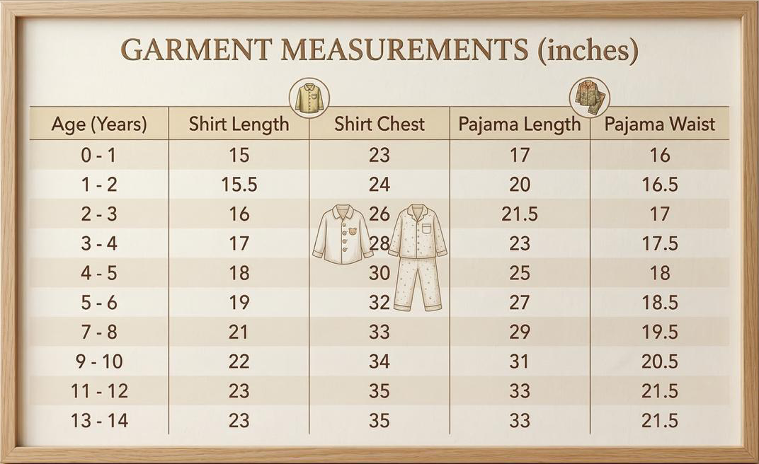 Travel Combo size guide